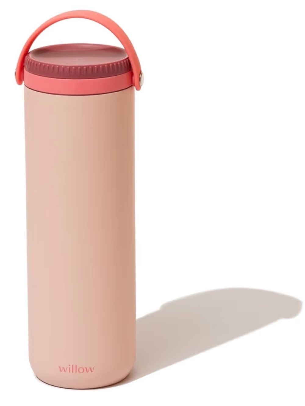 NWT - Willow Blush Peach Insulated Bottle with Rose Lid